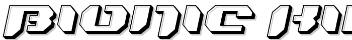 Bionic Kid Slanted 3d font